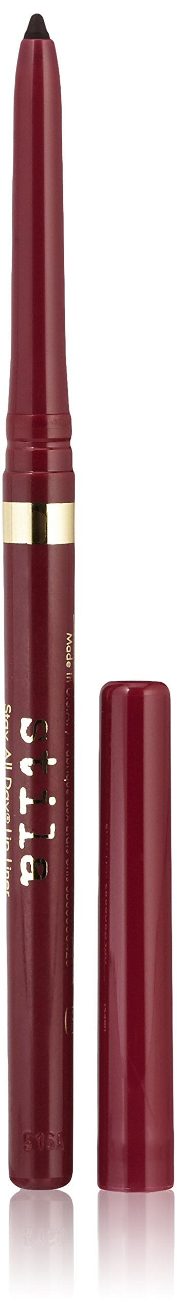 Stila Stay All Day Lip Liner for Women, long-lasting, Waterproof, Glossy Finish, Cabernet - 0.012 oz