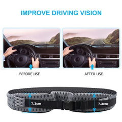 Angju Car Seat Cushion for Car Seat Driver to Improve Driving View - Memory Foam Wedge Shape Car Pillow for Driving Seat to Promote Healthy Driving Posture