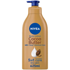 NIVEA Body Lotion Dry Skin, Cocoa Butter Vitamin E, 625ml