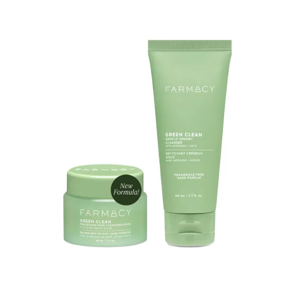 Farmacy Double Cleanse Skincare Gift Set - Fragrance-Free Face Cleanser & Makeup Remover Cleansing Balm - Melts Away Makeup & Helps Promote Healthy Skin (2 Count)