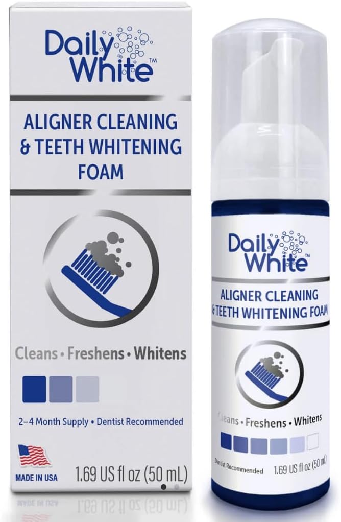 Daily White Fusion Cleaning and Whitening Dental Foam, Daily Teeth Whitening, Removes Stains, Micro Foam Teeth Whitener, Cleans, Freshens, Whitens