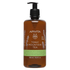APIVITA Tonic Mountain Tea Shower Gel | Gently Cleanses, Revitalizes & Preserves Moisture with Mountain Tea, Propolis & Essential Oils
