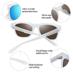 Joopin Square Polarized Sunglasses for Men Women, Classic Retro Sun Glasses UV400 Protection Driving Fishing