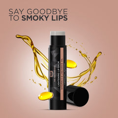 The Man Company Lightening Lip Balm with Vitamin E, Coconut & Olive Oil | Provides Lip Care to Dry, Chapped, Dark and Smoky Lips | Moisturizes, Nourishes, Soften Lips - 4gm