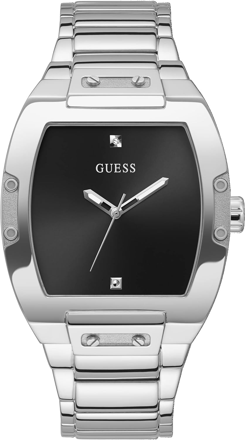 GUESS Men's Trend Casual Tonneau Diamond 43mm Watch