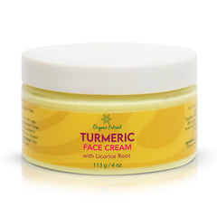 Turmeric Facial Cream - 4 fl oz / 113 g - Natural Turmeric Skin Brightening - Daily Facial Moisturizer, Fights Acne, Evens Tone, Fades Scars, Sun Damage, & Age Spot - Intense Hydration