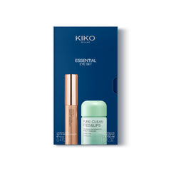 KIKO Milano Essential Eye Set Make Up Set: 1 Lash Reshaping Mascara And 1 Mini Two Phase Make Up Remover, Black