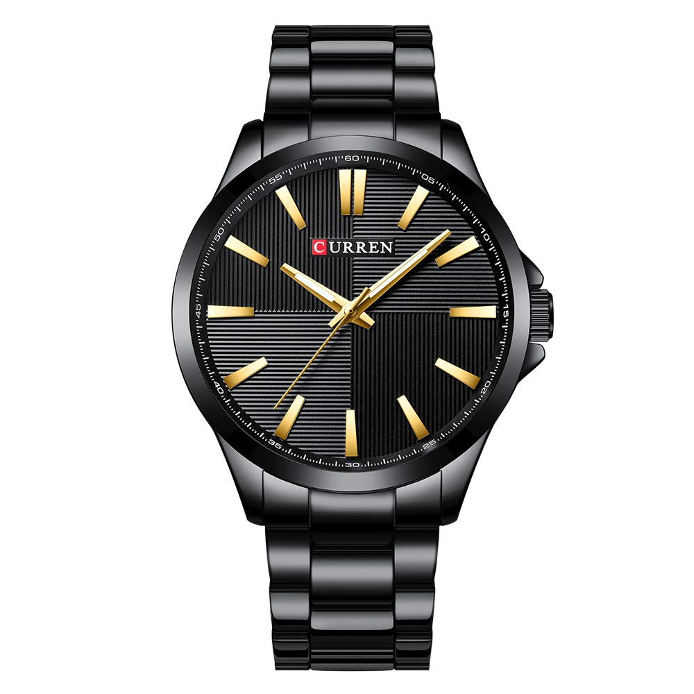 CURREN Anself 8322 Man Watch Man Sport Watch Man Waterproof Outdoor Wristwatch Man Watch Man Quartz Watch Business Watch Male Watch for Men - Black