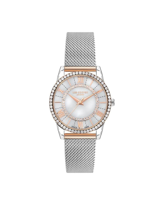 LEE COOPER Women's Analog White Mop Dial Watch - LC07436.520