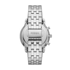 Fossil Men's Neutra Arabic Chronograph Stainless Steel Watch, Color: Silver/Blue Arabic (Model: FS6025)