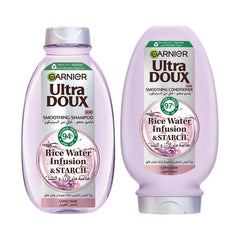 Garnier Ultra Doux Rice Water and Starch Infusion Shampoo, 400 ml + conditioner 360 ml