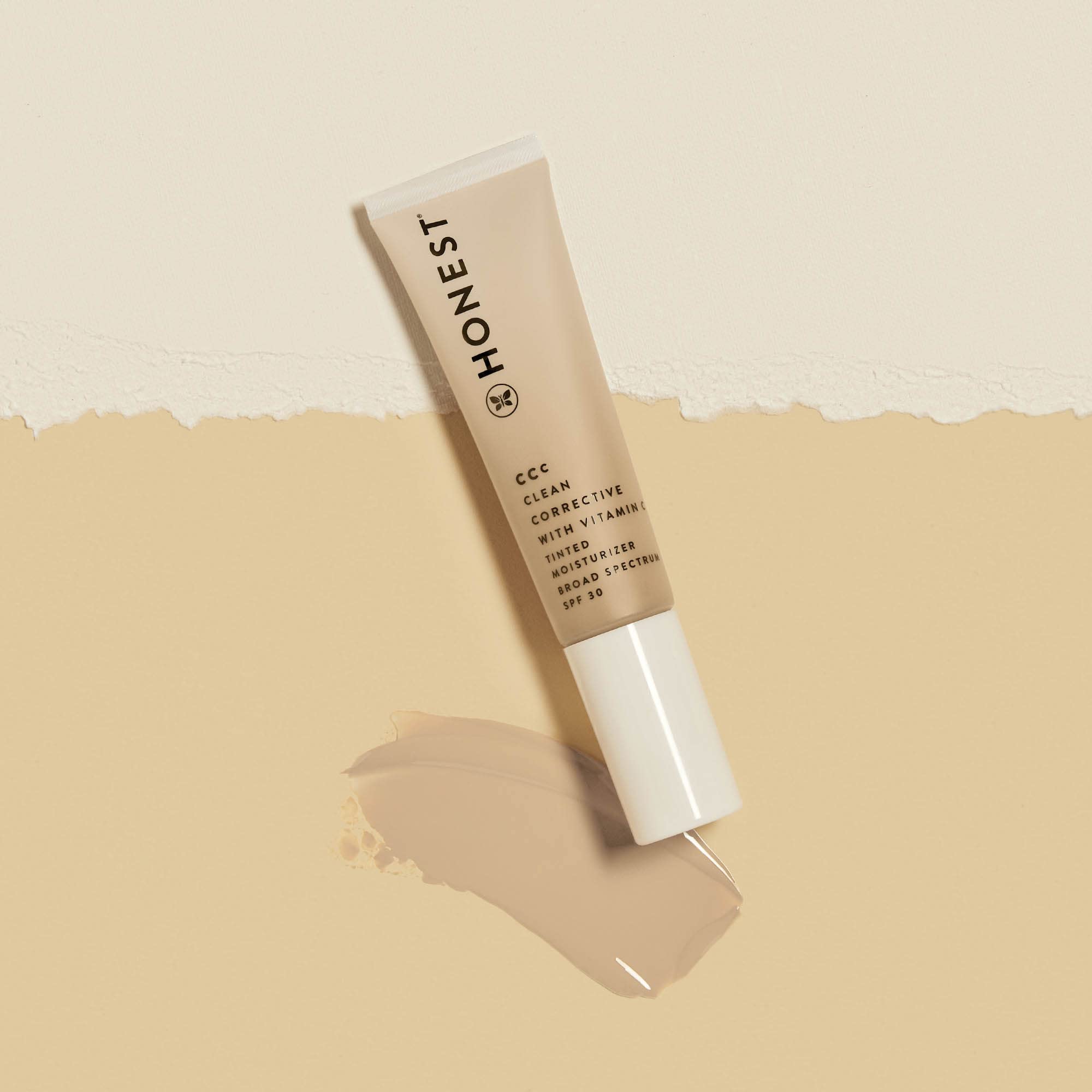 Honest Beauty CCC Clean Corrective with Vitamin C Tinted Moisturizer | Mineral SPF 30 | Vegan + Cruelty Free | Tundra Light, 1 fl oz