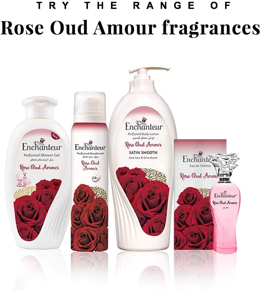 EnchantEUr Rose Oud Amour Eau De Toilette, Perfume For Women, Long Lasting Fragrance, 100 Ml