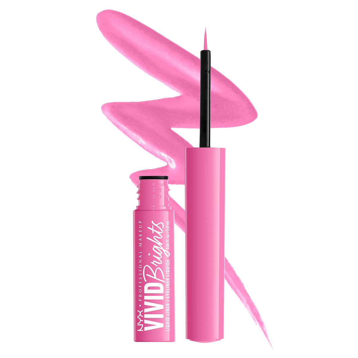 NYX PROFESSIONAL MAKEUP | VIVID BRIGHTS COLORED LIQUID EYELINER - DON'T PINK TWICE