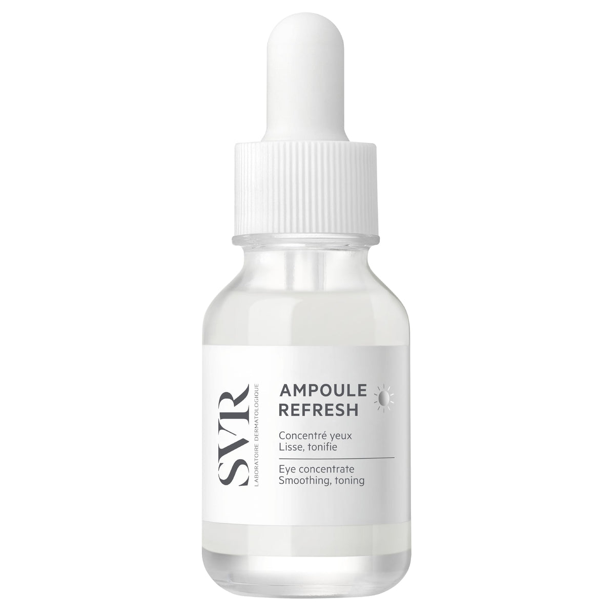 SVR Ampoule Refresh Revitalising Morning Eye-Serum - Hyaluronic Acid, Peptides + Caffeine Decongest Puffy Morning Eyes, 15Ml
