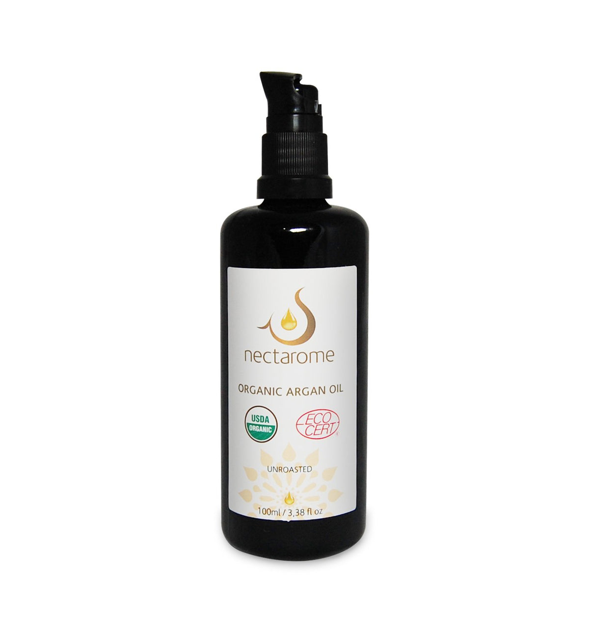 Nectarome Argan Oil Organic Non Terrefied – Culinary Argan Oil for Hydrated & Even Skin – Dermatologically Tested Moisturizing Oil for Uneven Skin Tone, Dehydrated & Sensitive Skin