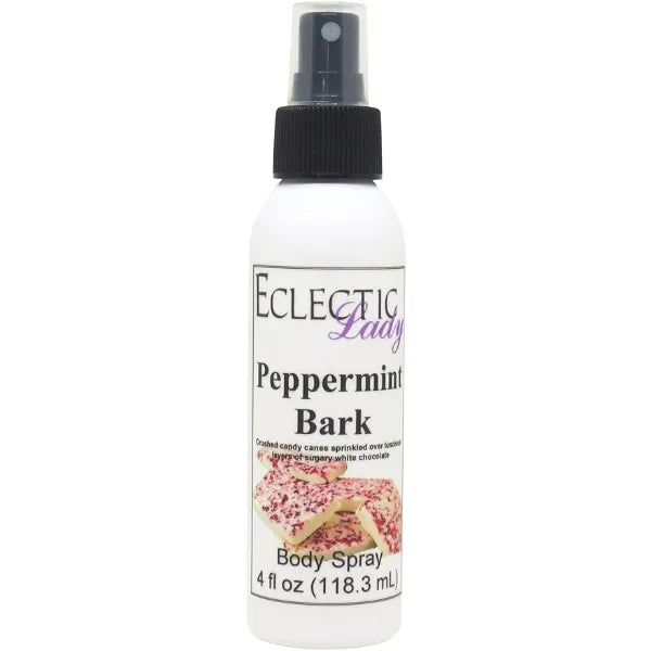 Eclectic Lady Peppermint Bark Body Spray, Double Strength, 2 ounces, Body Mist for Women with Clean, Light & Gentle Fragrance, Cologne with Soft, Subtle Aroma For Daily Use
