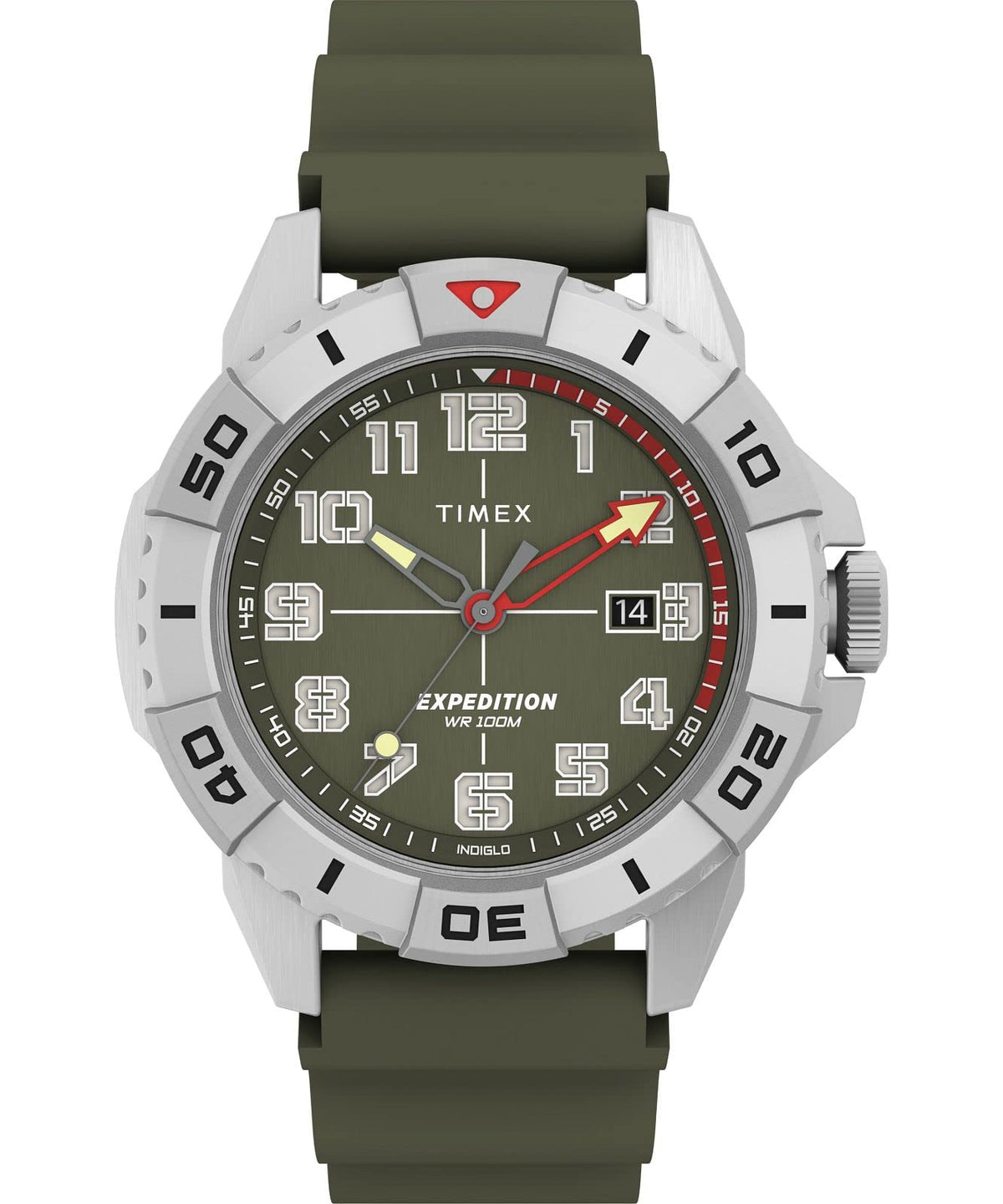 Timex Men's Analogue Watch with a Silicone Strap Expedition North Ridge - Green