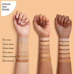 Pilgrim Medium Natural Almond Serum Liquid Foundation, Matte & Poreless,30 ml |Foundation for face make up infused |Water-Resistant,All Day Coverage|All SkinTypes