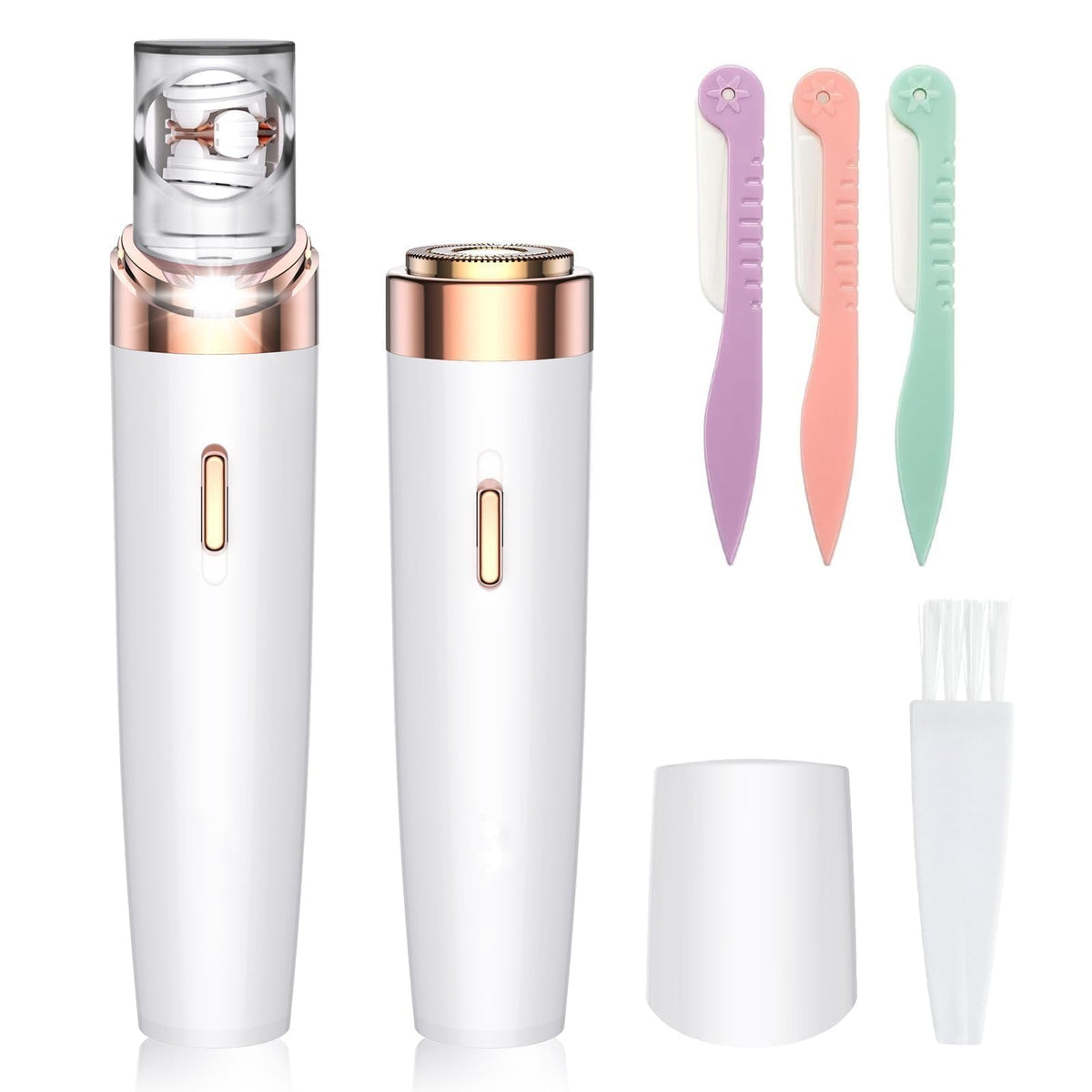 Azonee Epilator for Women, 2 in 1 Facial Epilator for Women and Bikini Trimmer Hair Removal Device, for Women Painless Smooth Glide Epilator for Women Face Lips Chin Peach Fuzz