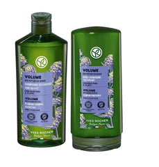 Yves Rocher Volume Plumping Shampoo and Conditioner Set of 2 with Quinoa Extract Visibly Increases Hair Volume After Just 3 Uses - 300 ml /10.1 and 200 ml /6.7 fl.oz