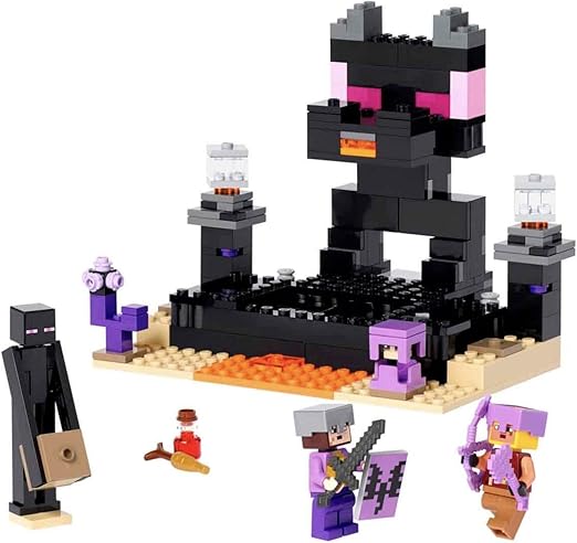 LEGO 21242 Minecraft The End Arena, Player-vs-Player Battle Playset, Action Toys for Kids, Boys & Girls 8 Plus Years Old, with Lava, Ender Dragon and Enderman Figures