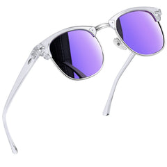 Joopin Polarized Semi Rimless Sunglasses Men Women, Classic Half Frame Sun Glasses UV Protection
