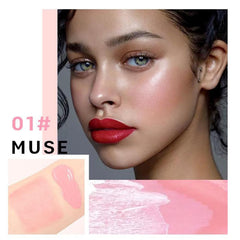 DEROL Liquid Blush Mousse Cream Blushes For Cheeks Face Palette Bronzer Highlighter Shape Contour Stick Moisturizing And Breathable Matte Finish Long-wearing Waterproof (Love Me 01#) Pack Of 1, 19 ml