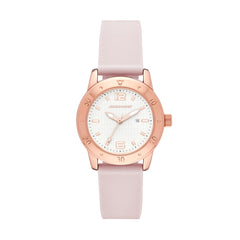 Skechers Women's Redondo Quartz Metal and Silicone Analog Sports Watch - Rose Gold/ Blush