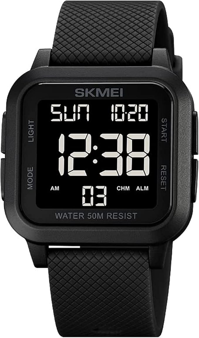 SKMEI Digital Watch Waterproof EL Backlight Display Digital Watches Men Women