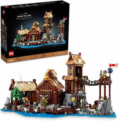 LEGO 21343 Ideas Viking Village Building Kit for Adults, Large Set with Longhouse, Medieval Blacksmith's Smithy and Watchtower, Gift Idea for History Fans, Men, Women, Him and Her