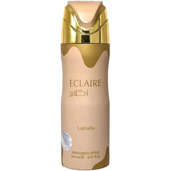 Lattafa Eclaire Perfumed Deodorant Spray for Women, Gourmand, Sweet, Floral, Musky - 6.67 Ounce / 200 ml