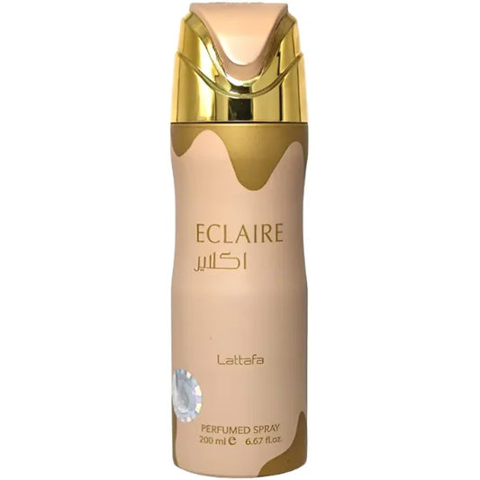 Lattafa Eclaire Perfumed Deodorant Spray for Women, Gourmand, Sweet, Floral, Musky - 6.67 Ounce / 200 ml