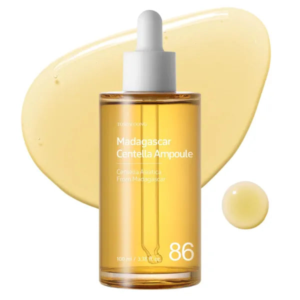 Madagascar Centella 86% Ampoule with 860,048ppm Centella Asiatica, Facial Serum for face, for All Skin Types, 100ml, 3.38 fl.oz.