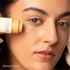 ATTITUDE Oceanly Light Coverage Foundation Stick, Titanium Dioxide-Free, EWG Verified, Plastic-Free, Vegan & Cruelty-free Makeup, Dune, 0.42 Ounces