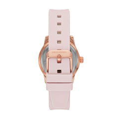 Skechers Women's Redondo Quartz Metal and Silicone Analog Sports Watch - Rose Gold/ Blush