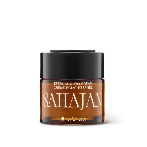 Sahajan Eternal Glow Cream | Anti Aging Face Cream with Vitamin C, Bakuchiol & Hyaluronic Acid | Brightening Face Moisturizer for Wrinkles, Fine Lines & Dark Spots | Day & Night Cream | 1.7 oz