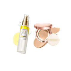 SKINTIFIC Full Coverage Cushion Foundation & Radiance Booster Setting Spray Serum Set