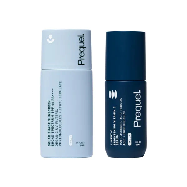 Prequel Skin Solar Shade - Moisturizing Face Sunscreen & Lucent-C, Vitamin C Serum