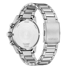 Citizen AN3681-57E Quartz Chronograph Wrist Watch for Men, 44 mm Diameter, Silver