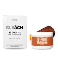 Overtone Color Depositing Semi-Permanent Hair Dye Conditioner - 8 oz For Natural & Color-Treated Hair, The Bleach 30 Volume Hair Lightening Kit - Professional-Grade Included - Ginger