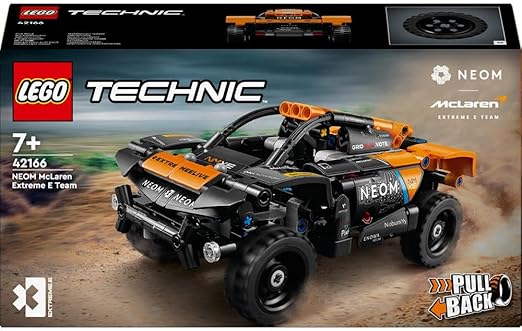 LEGO Technic NEOM McLaren Extreme E Race Car Toy For Kids, Boys & Girls Aged 7+ Years Old who Love Model Cars, Off-Road Pull-Back Racing Vehicle Set, Birthday Gift Idea 42166