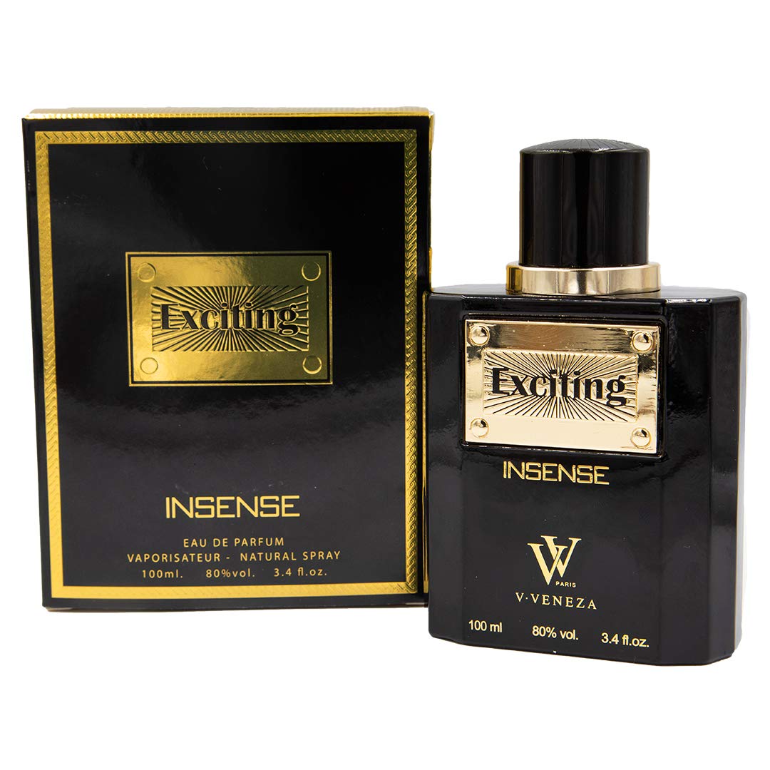 Dumont Exciting Insense - 3.4 oz - Eau De Parfum – Unisex Perfume for Men & Women - Lemon, Herb, Honey, Amber & Chocolate Scent - Long Lasting Cologne Mist & Body Spray - for Him & Her