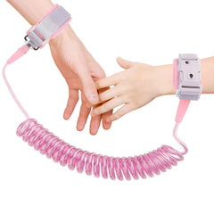 POBLLEM Anti Lost Wrist Link, Toddler Safety Leash with Key Lock, Safety Wrist Leash for Toddlers, Babies & Kids 8.2 feet Pink (red)