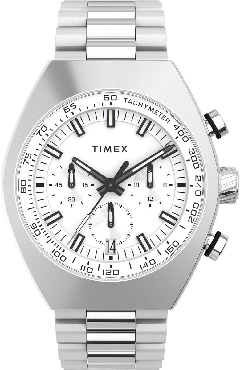 Timex Legacy Men's Chronograph Watch with Stainless Steel Bracelet - Silver