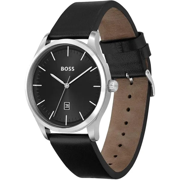 Hugo Boss REASON Men's Watch, Analog - Black / Silver