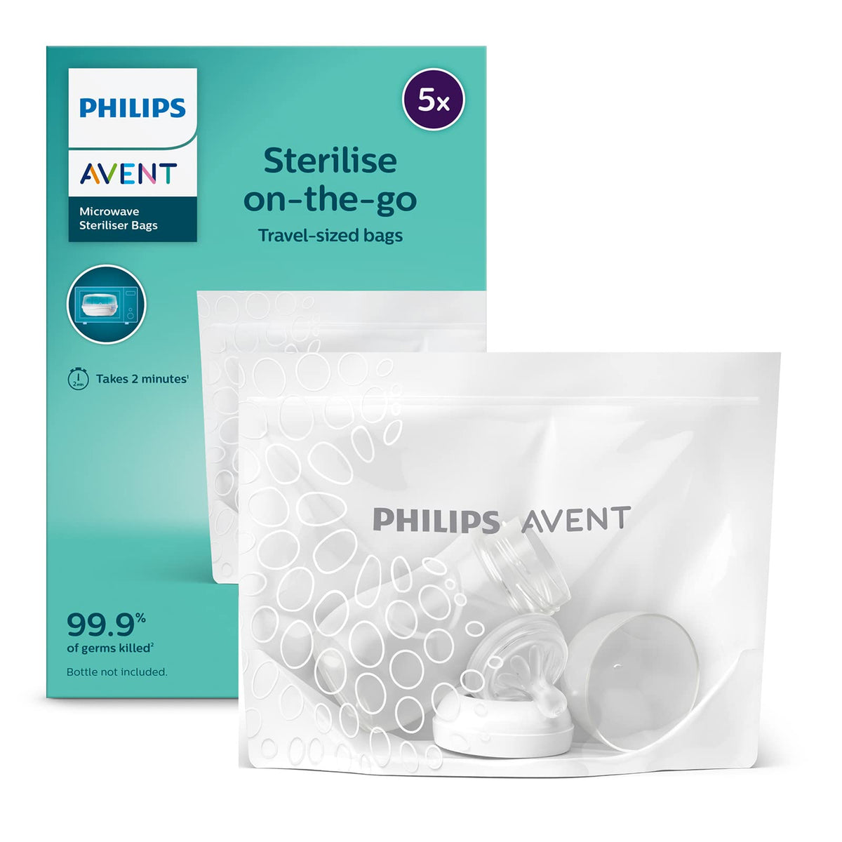 AVENT Philips Microwave Steam Steriliser Bags, Pack of 5,packaging may vary