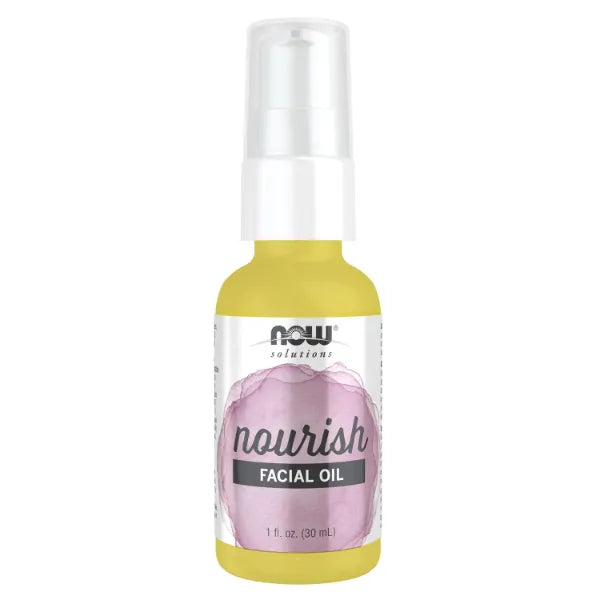 NOW Foods Solutions, Nourish Facial Oil With Antioxidants, Promotes Suppleness and Elasticity, 1-Ounce