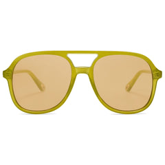 SOJOS Retro Vintage Polarized Sunglasses Double Bridge Brow Bar Square Aviators SJ2174