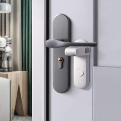 KASTWAVE Childproof Door Lever Lock, 1 Pack Baby Proofing Door Handle Lock, Child Safety Door Handle Lock, Easy to Install and Use 3M VHB Adhesive no Tools Need or Drill Easy to Remove (White)